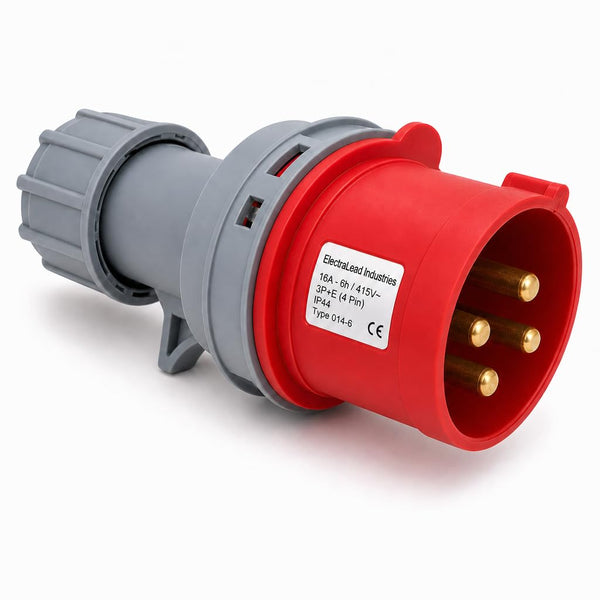 16A 4-pin 415V IP44 cable plug