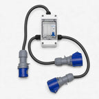 16A 3 Pin 230V MCB Distribution Box to 2x16A UK Sockets