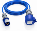 16A 3 Pin Plug to 32A 3 Pin Socket Adaptor Lead – 1m 4mm² Arctic Cable, 230V Industrial Power Converter, CE Marked Industrial Connectors, IP44 Caravan & Generator Hook-Up 1 METRE