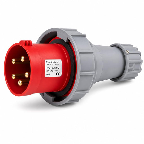 125A 5-pin 415V IP67 cable plug