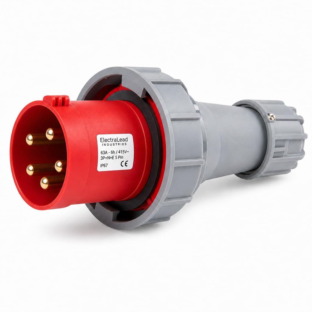 63A 5-pin 415V IP67 cable plug