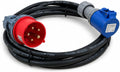 16A 5 Pin 415V to 16A 3 Pin 230V 1M Industrial Adaptor Lead – 3 Phase to Single Phase, 3G2.5mm² H07RN-F Rubber Cable, IP44, CE Marked IEC 60309 Connectors 