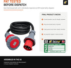 5 Metre 125A 5-Pin 415V IP67 3-Phase Extension Lead