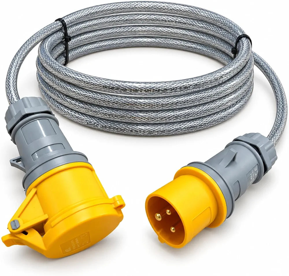 32A 110V 3-Pin 4mm² SY Braided Extension Lead 