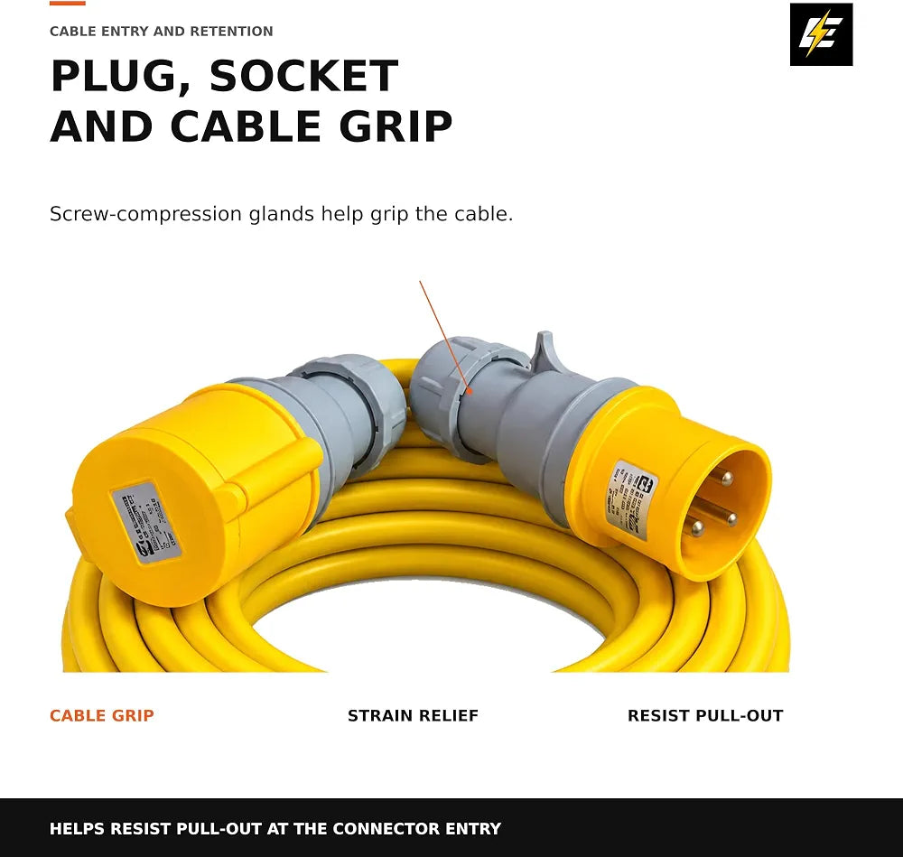 32A 110V 3-Pin 4mm² Arctic Extension Lead 