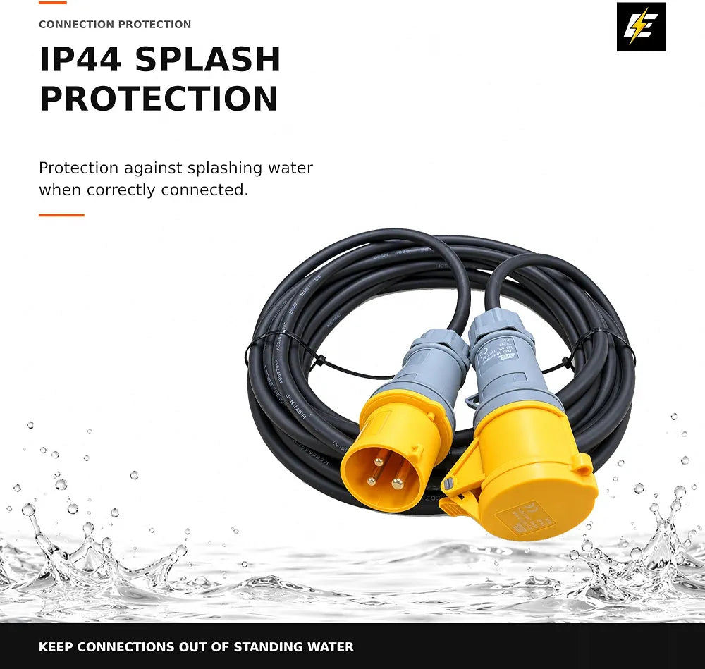 ElectraLead 16A 110V 3-Pin 2.5mm² H07RN-F Extension Lead 3 Metre