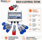 ElectraLead 32A 5-Pin 415V MCB Box, 32A Outlet and 6 x 16A Sockets