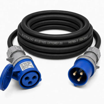 32A 3-pin 230V 3G6mm² H07RN-F rubber Extension Lead — IP44