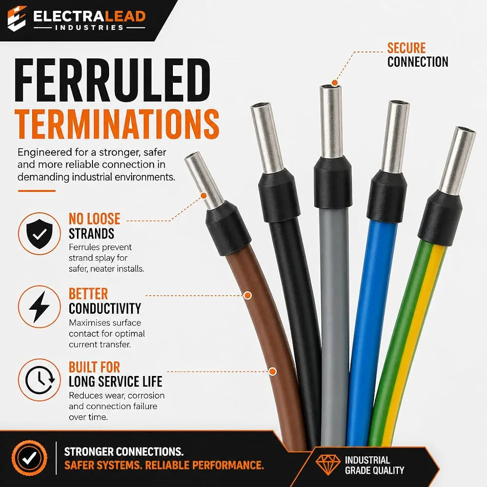 3 Phase Extension Lead - 32A 5-Pin 3m 415V IP44 H07RN-F Heavy Duty Rubber Cable - PAT tested 3 Metre