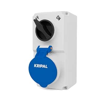 230V 3-pin IP44 interlock switched socket, 32A version shown