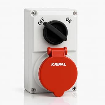 415V 4-pin IP44 interlock switched socket, 16A version shown